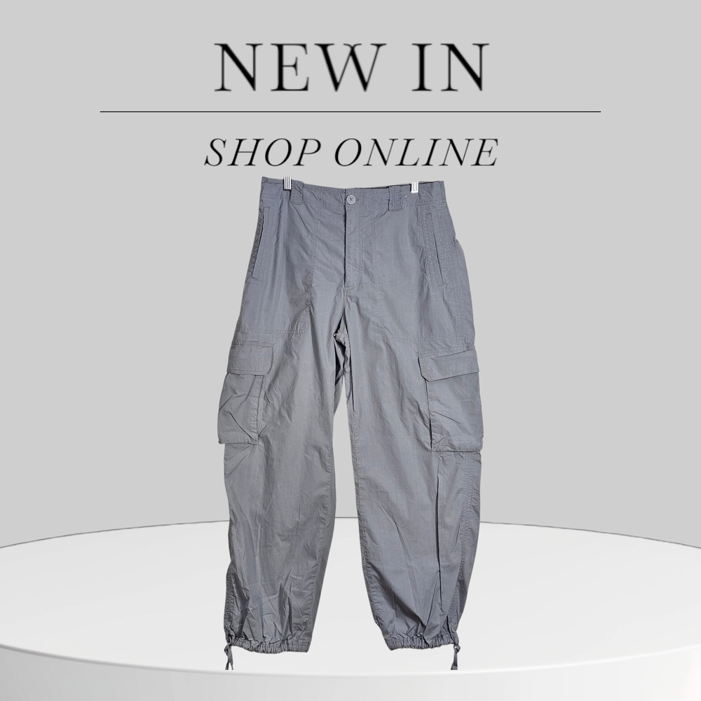 Abercrombie & Fitch Gray Cargo Pants Y2K Streetwear Utility Joggers Medium